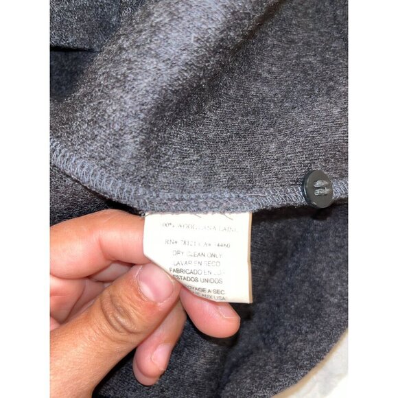 Eileen Fisher Gray 100% Wool Minimaist coat Cardigan Women's Size M - Picture 8 of 9